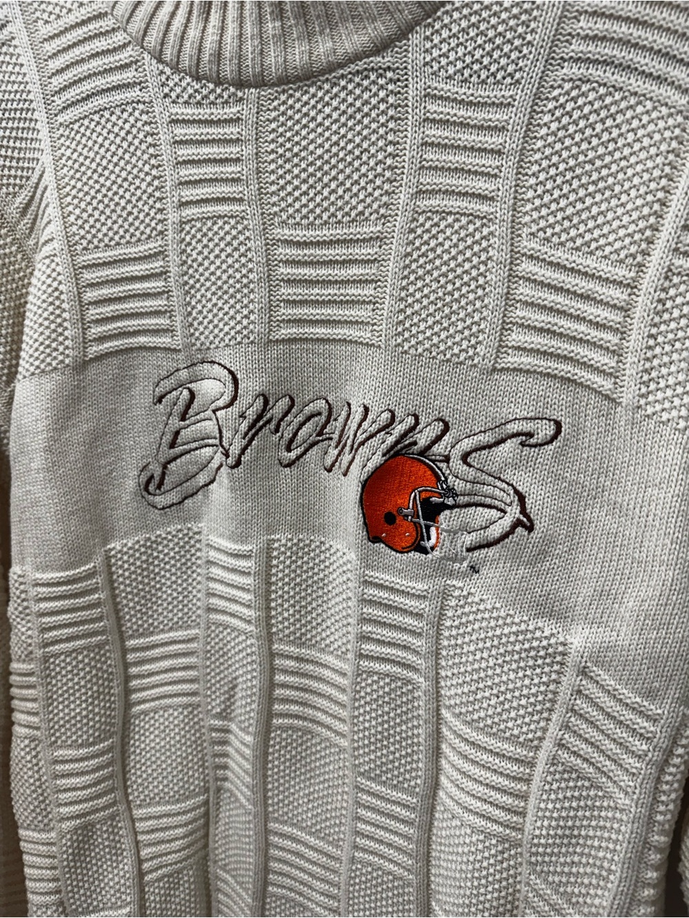Vintage Cleveland Browns Antigua Sweater NFL Size XL - Picture 4 of 5